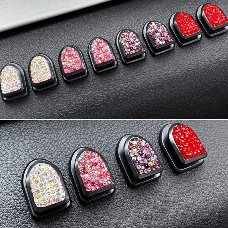 Móc Treo Đồ Mini Dễ Thương - Móc Đính Đá Nhiều Màu Có Thể Treo Dây Sạc, Gắn Taplo