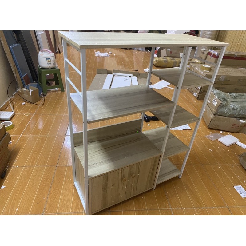 [Giá xưởng] Kệ bếp, kệ lò vi sóng đa năng LCI-4584T (80*100*30cm),Gỗ MDF dày 12mm chống thấm,chân thép hộp sơn tĩnh điện | BigBuy360 - bigbuy360.vn