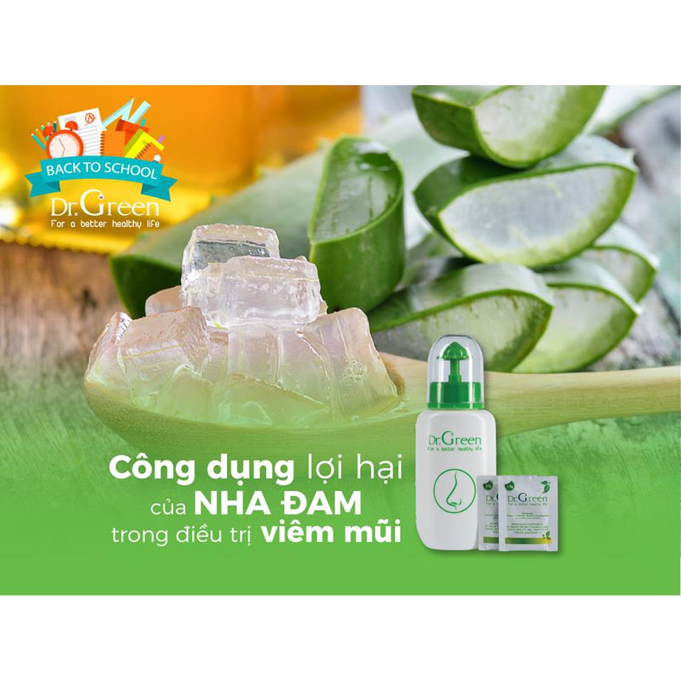 Bình rửa mũi Dr.Green ( Tặng kèm 10 gói muối biển nha đam) | BigBuy360 - bigbuy360.vn