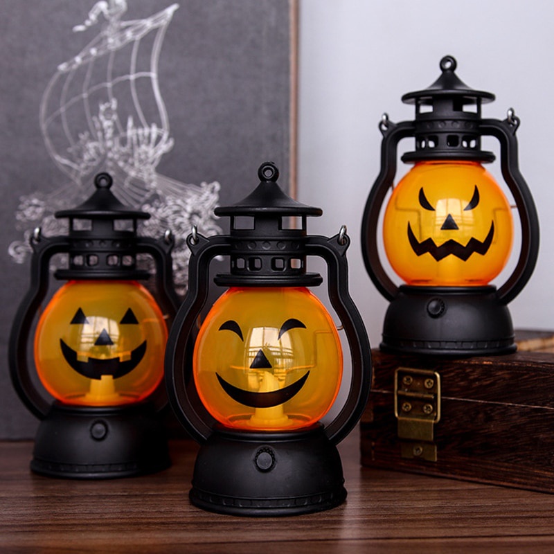 Đèn Lồng LED Hình Ma Bí Ngô Trang Trí Halloween