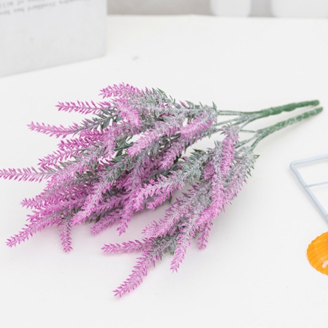 Cành Hoa Oải Hương Lavender Giả 5 Nhánh Phủ Nhung [NHIỀU MÀU] - Hoa Giả Lavender Nhân Tạo Cắm Trang Trí Phòng Siêu Xinh