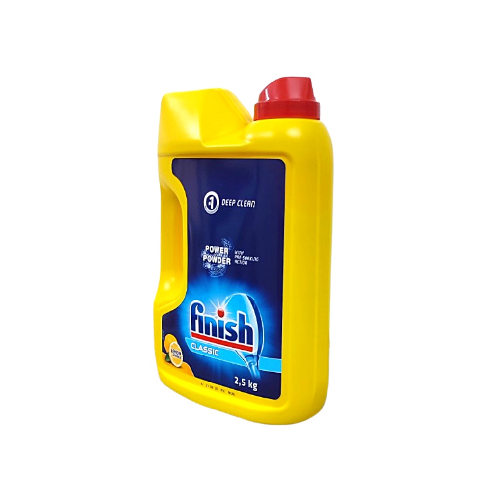Bột rửa bát Finish Classic 2,5kg/ Can, Hương chanh.
