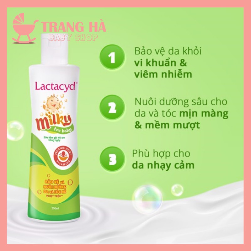 Sữa Tắm Gội Cho Bé Lactacyd Milky Chính Hãng