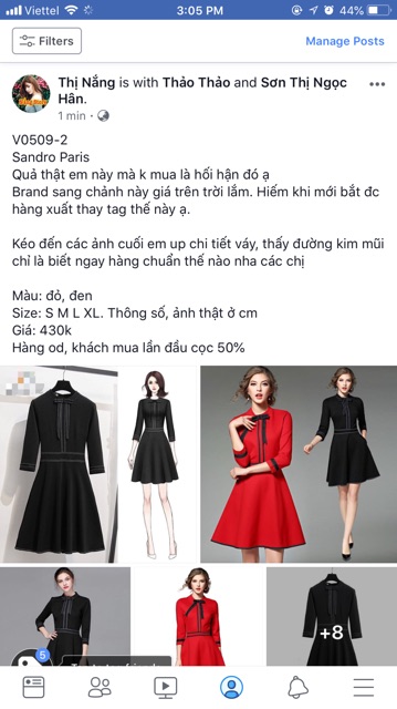 Váy Sandro Paris hàng xuất thay tag mịn đẹp!