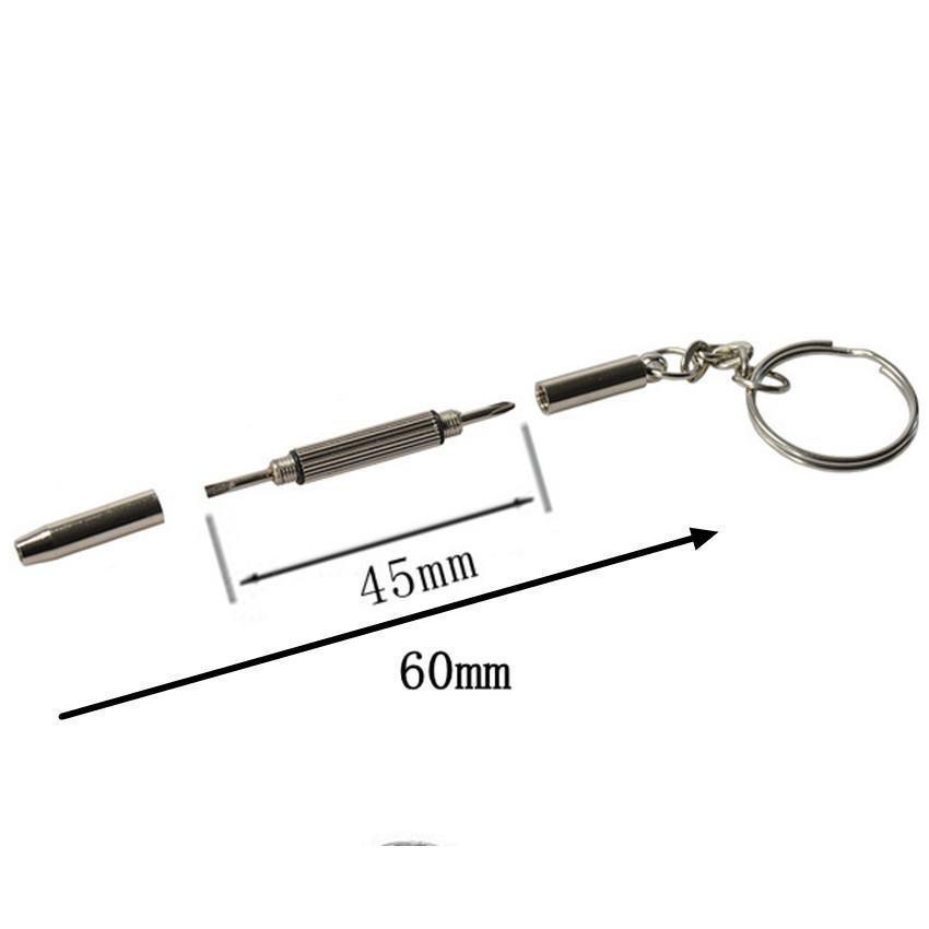 Móc khóa tua vít sửa chữa kính mắt, đồng hồ, điện thoại 3 trong 1 tiện dụng đa năng