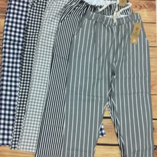 Quần baggy sọc caro ( dưới 55kg )