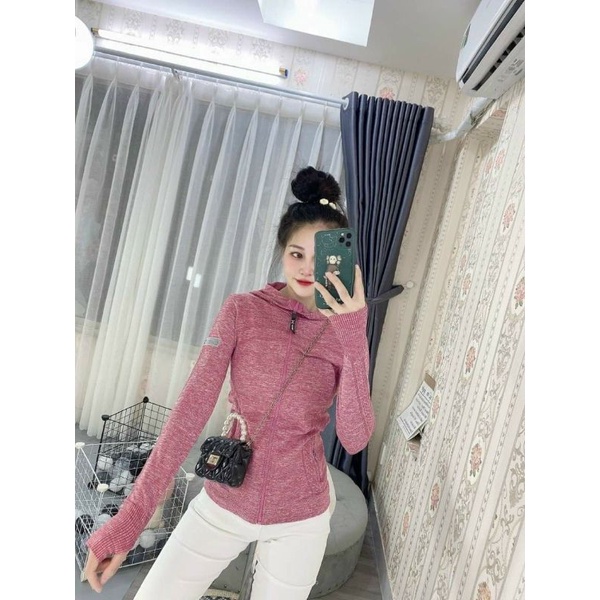 [Size M L XL] Áo Khoác Thể Thao Nữ Tập Gym, Yoga Vải Thun Dệt kim Cao Cấp Mẫu Mới 2021 [3MPQ]