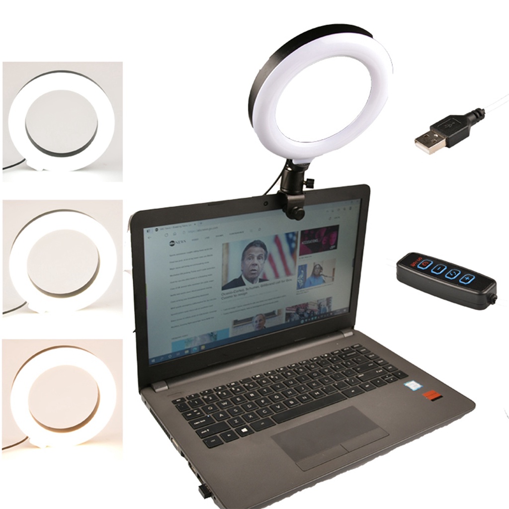 Đèn 6 &quot;Hỗ Trợ Quay Video / Phát Trực Tiếp Cho Laptop / Máy Tính