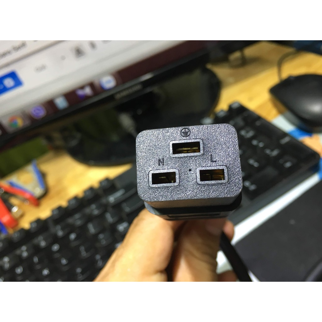 Dây nguồn 2 chấu c19, dài 2m , dây sạc ups, DÂY NGUỒN C19 (MỚI) DÙNG CHO BỘ LƯU ĐIỆN (UPS)