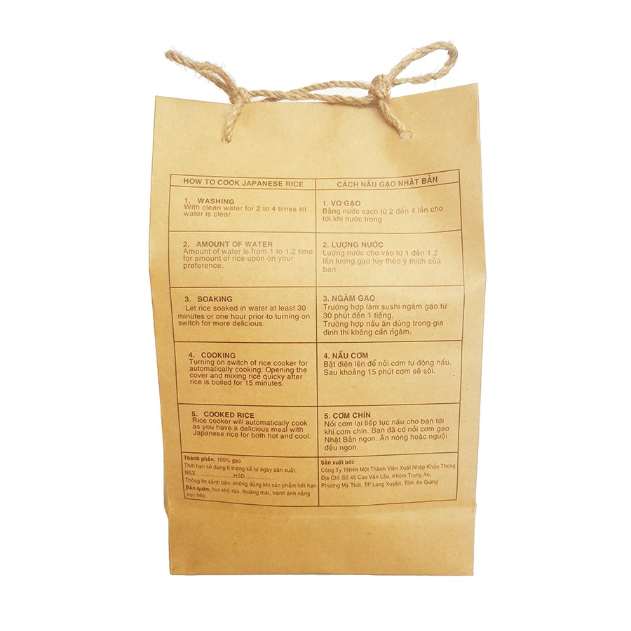 Gạo Nhật Bản Akira Rice - Túi 2kg