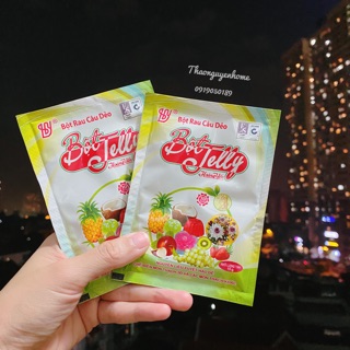 Bột rau câu thạch dẻo Jelly Hoàng Yến 10g (làm thạch 3D)