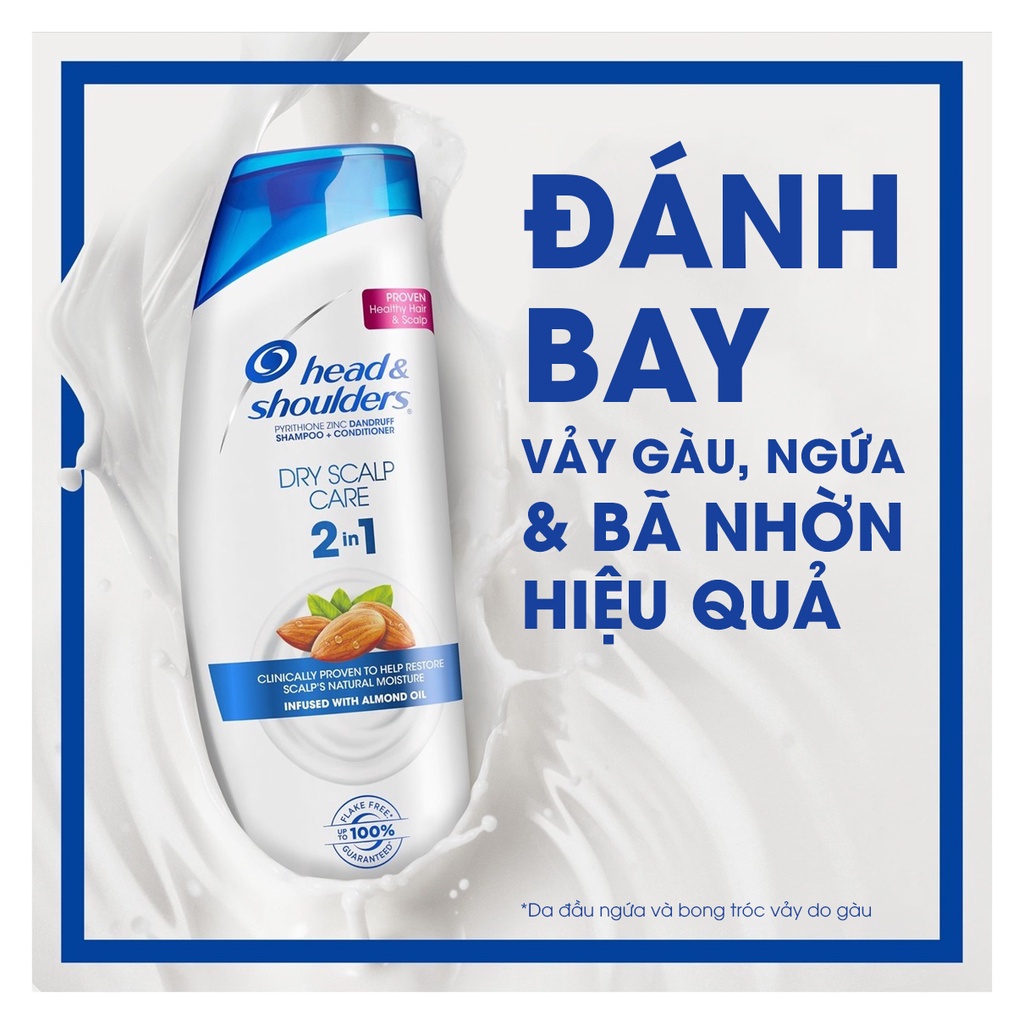 Dầu gội và xả 2in1 Head&Shoulders 700ml nhập Mỹ Classic clean I Hạnh Nhân I Smooth&Silky  - TD Shop