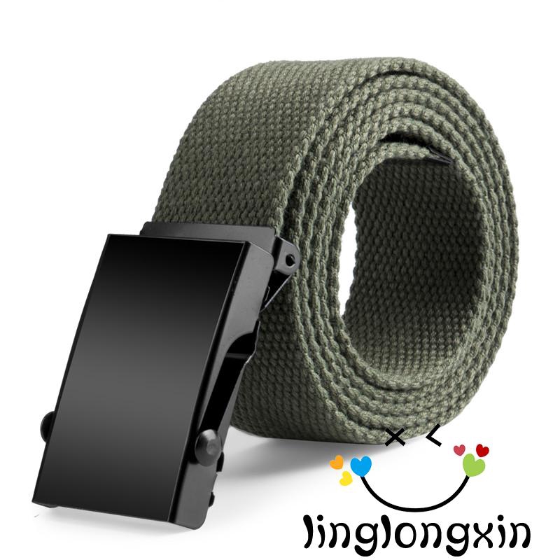 Thắt Lưng Canvas Màu Trơn Thời Trang Cho Nam Nữ