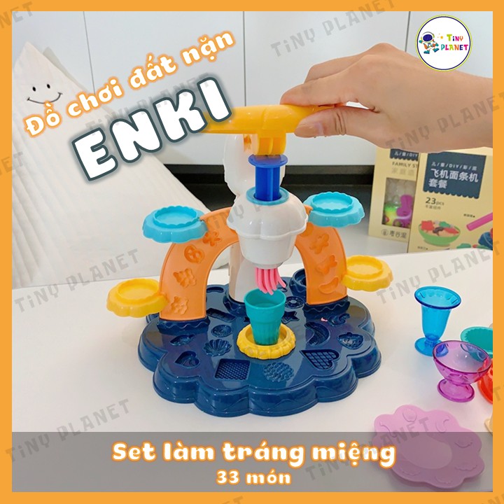 Set đồ chơi đất nặn làm tráng miệng Enki 33 món