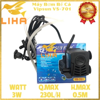 Máy Bơm Bể Cá Vipsun VS-701 (3W-230L/H-0.5M) - Máy Lọc Nước Cho Hồ Cá Cảnh Mini