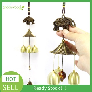 Chuông gió kim loại hình con voi phong cách cổ điển độc đáo treo trước cửa sổ ban công