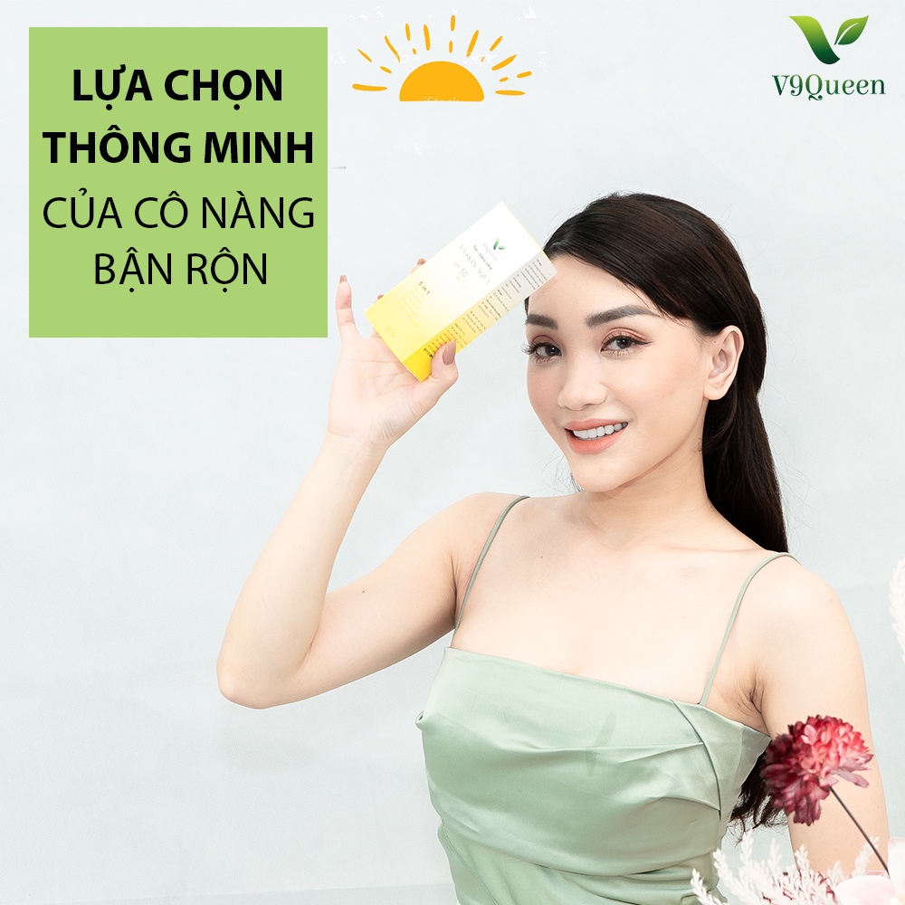 Kem chống nắng nâng tone V9Queen SPF50+ bảo vệ khỏi tia UV PA+++ V9 Skin Aqua 50g