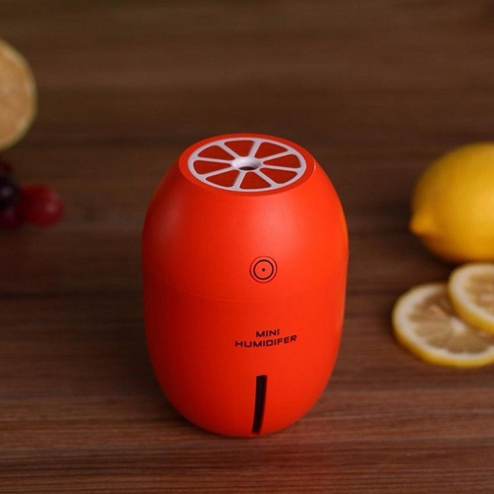Máy tạo độ ẩm không khí Lemon Humidifier tích hợp đèn ngủ - dung tích 180ml/h - Màu cam