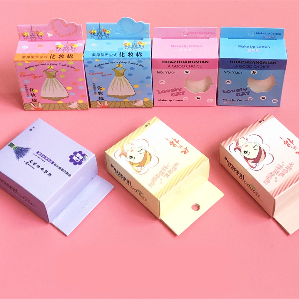Gói 100 chiếc Bông tẩy trang VOV - Túi bông tẩy trang mini tiện lợi Molangshop