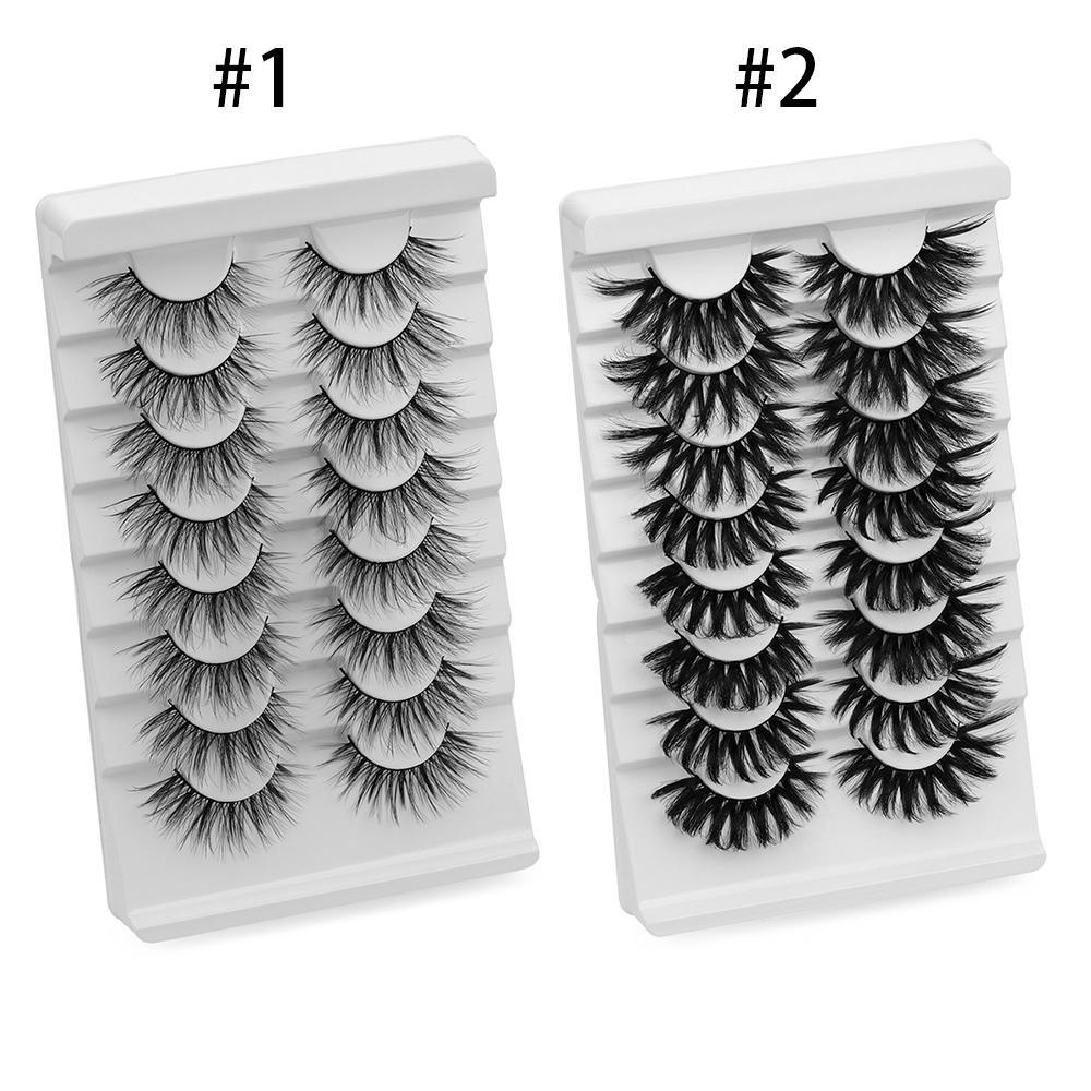 Bộ 8 Cặp Lông Mi Giả SKONHED Nhiều Lớp Hiệu Ứng 3D Không Cần Dùng Keo