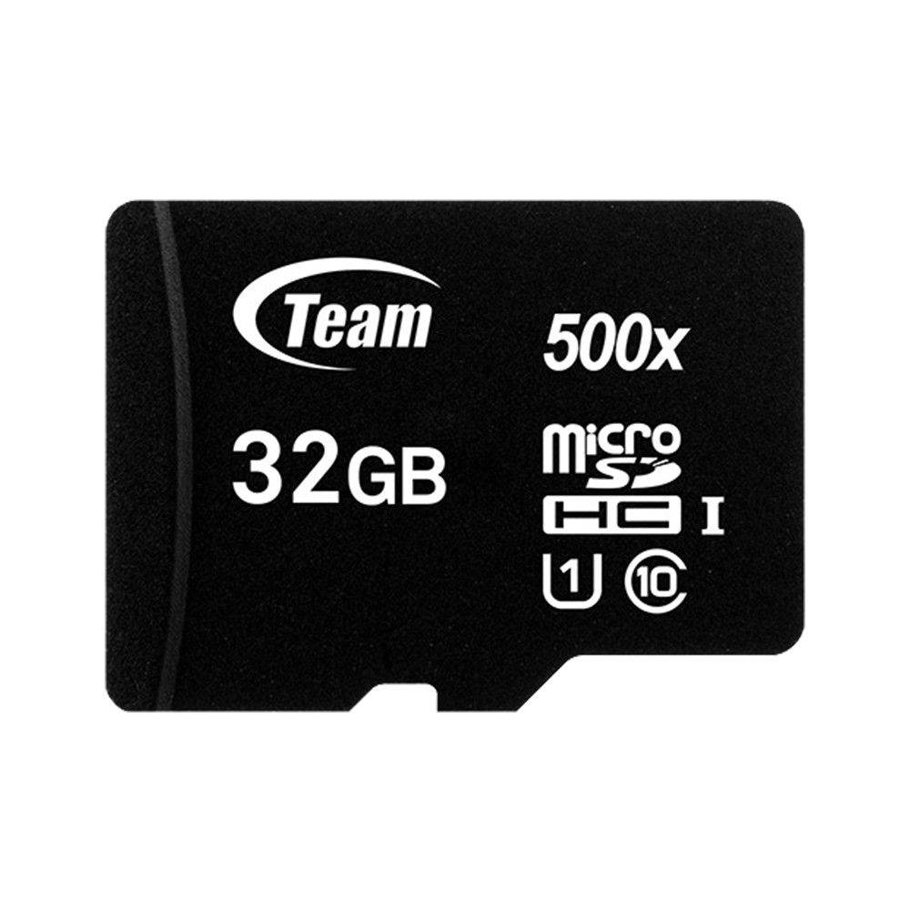 Thẻ nhớ microSDHC Team Group 32GB upto 80MB/s 500x class 10 U1 (Đen) - Hãng phân phối chính thức