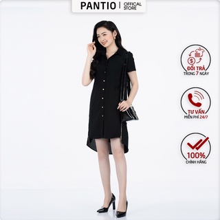 Đầm công sở chất liệu Thô dáng chữ A ngắn tay FDC72860 - PANTIO