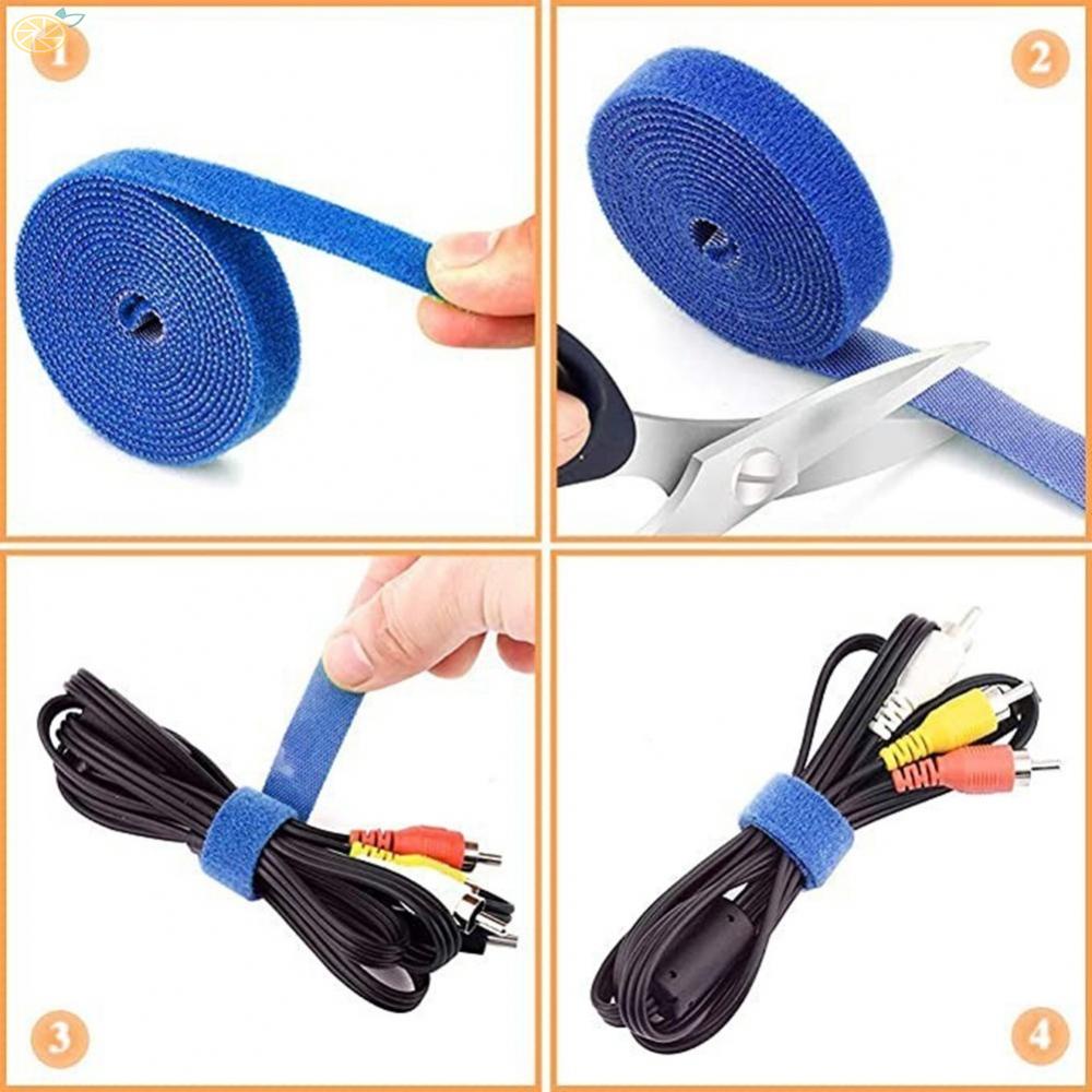 1x Reusable Fastening Cable Straps Securing Adjustable Nylon Hook Loop-Cinch