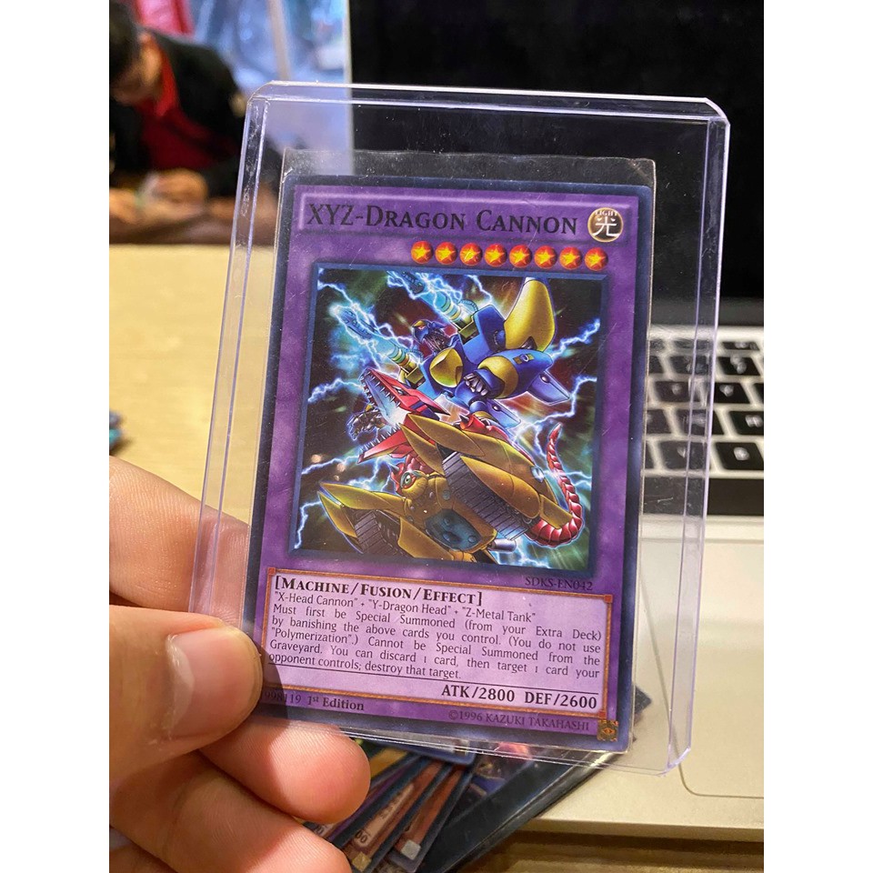 Lá bài thẻ bài Yugioh XYZ Dragon Cannon - Tặng bọc bài nhựa bảo quản