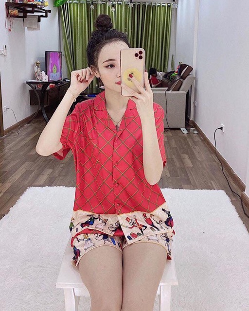 Đồ Ngủ Lụa Áo Cộc Quần Cộc hàng quảng châu | BigBuy360 - bigbuy360.vn
