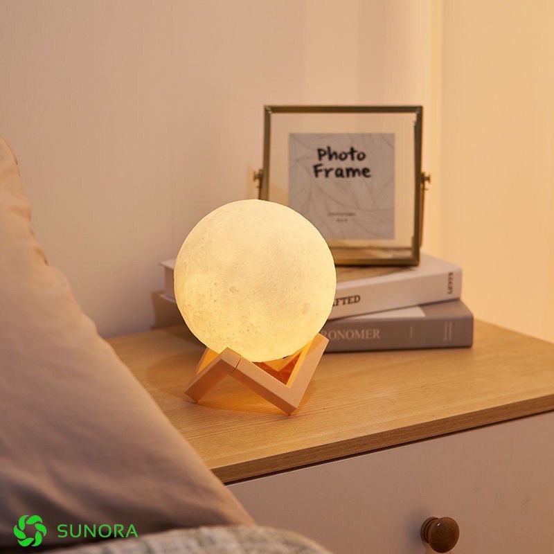 Đèn Ngủ Hình Mặt Trăng Dễ Thương Loại To 10cm Dành Cho Phòng Ngủ Bé Gái