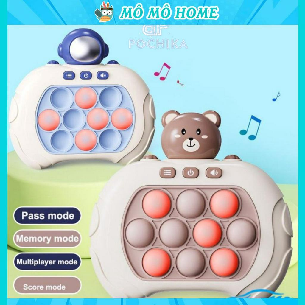 Đồ chơi pop it thế hệ mới máy game kèm nhạc bấm kèm đèn Mô Mô Home