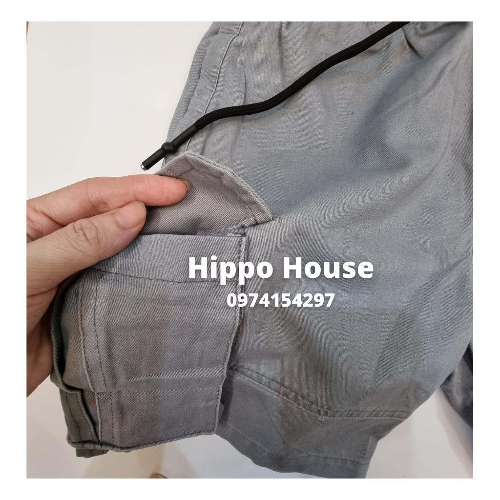 Quần Short Kaki Túi Hộp Bé Trai Hippo House Size Đại 30 đến 50kg