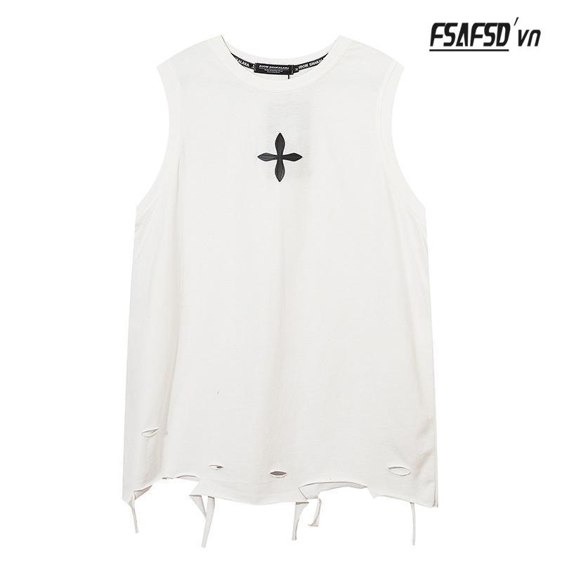 Áo Thun Nữ Không Tay Dáng Rộng Phong Cách Hip Hop Thời Trang Mùa Hè Cá Tính