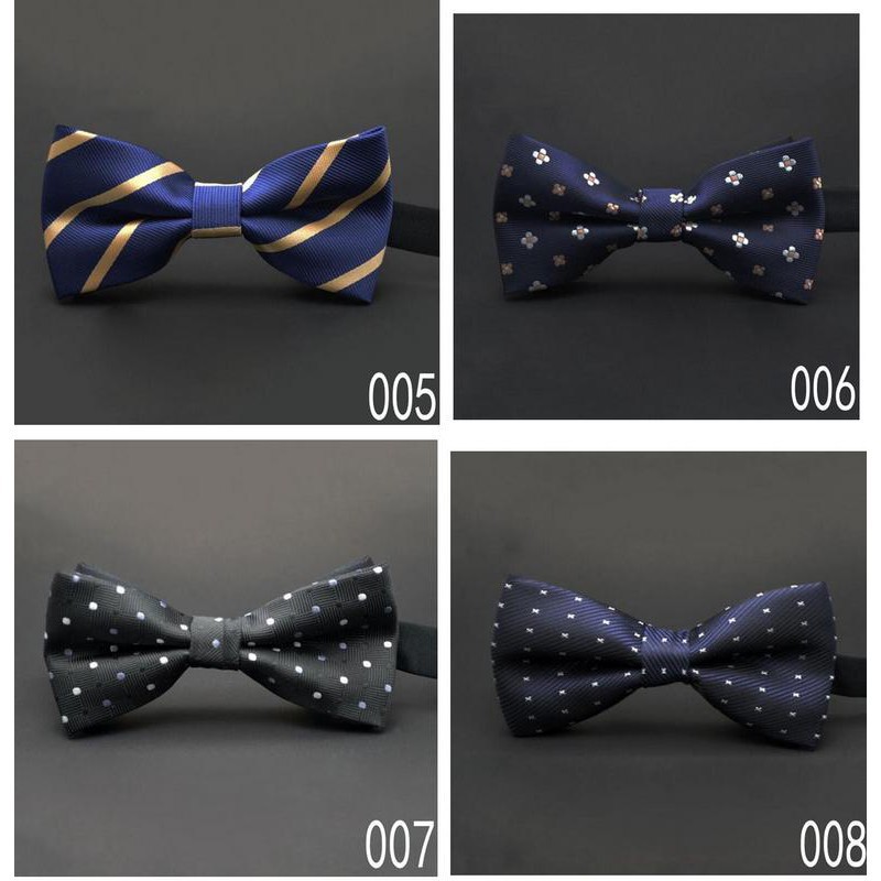 Nơ bướm đeo cổ vải lụa cho nam