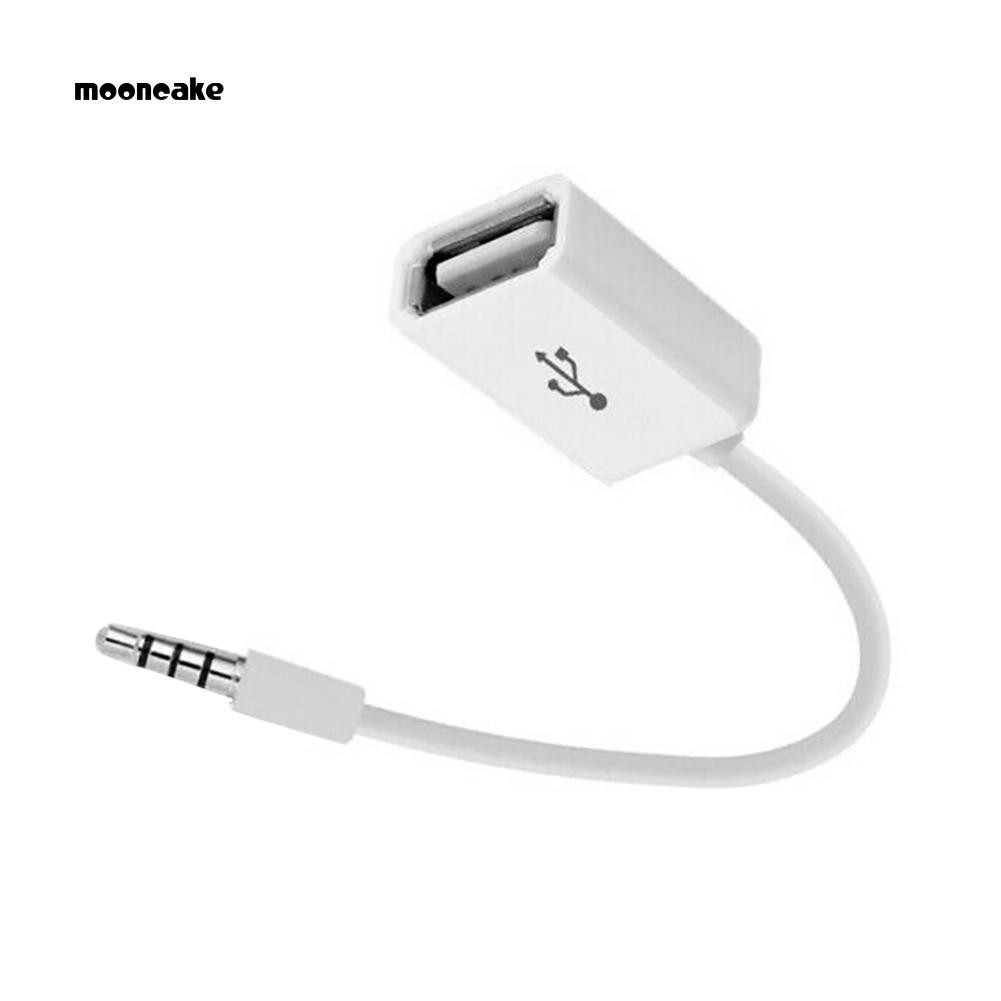 Cáp sạc 3.5mm USB MP3 chuyển đổi đầu cắm âm thanh 3.5mm sang lỗ cắm USB 2.0 Female