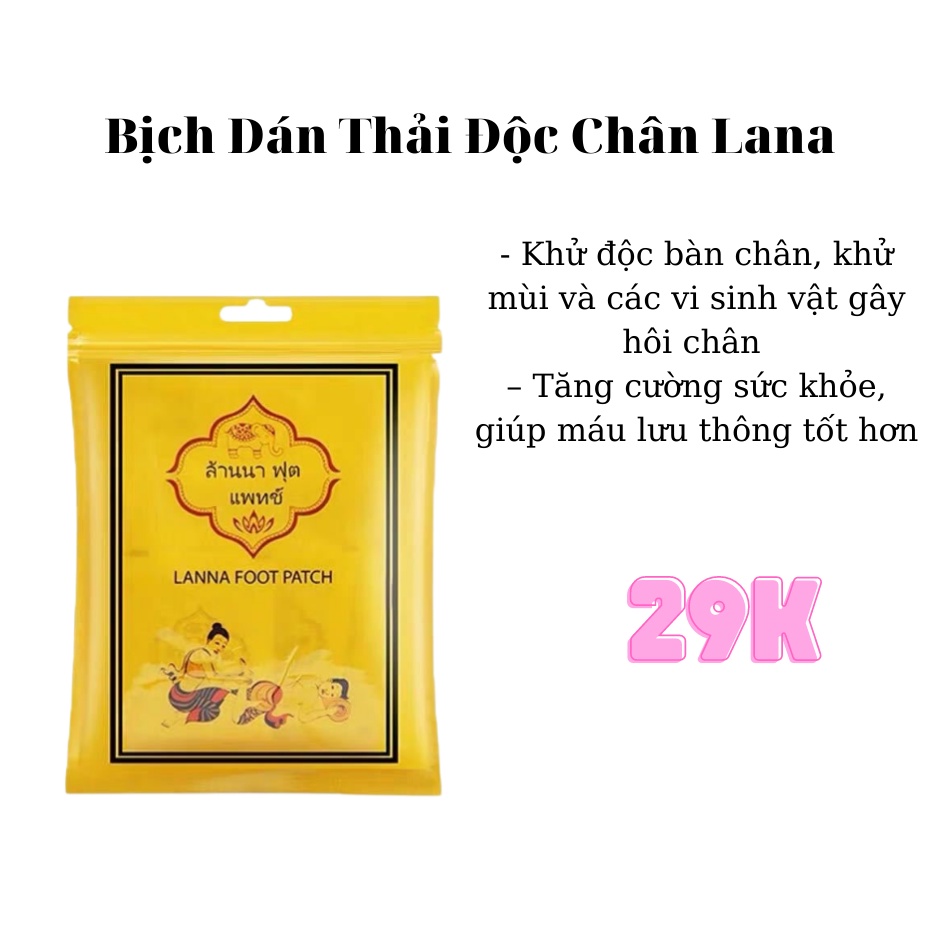 ( Bịch 10 Miếng ) Dán Thải Độc Chân Lana Foot Patch