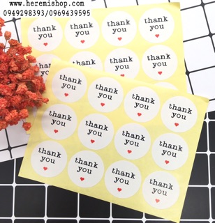 Sticker dán thank you tập 12 tag