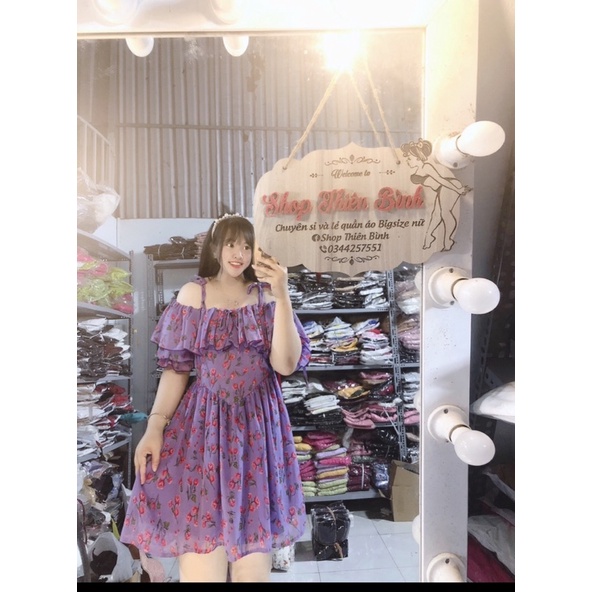 Bigsize 60-90kg By Thiên Bình)ĐẦM TRỄ VAI BÈO CÔNG CHÚA MINI