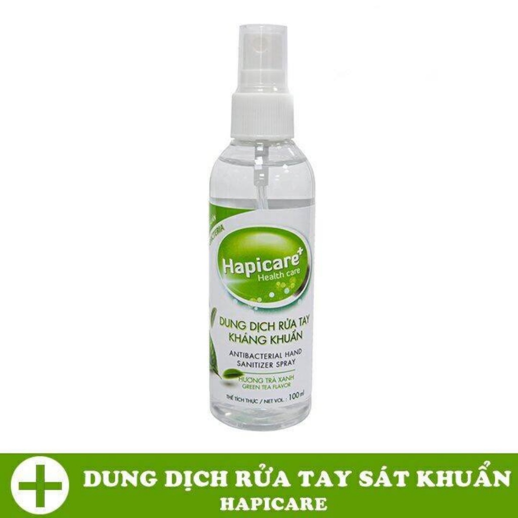 Xịt sát khuẩn Happicare+ 100ml mini bỏ túi chính hãng giá tốt