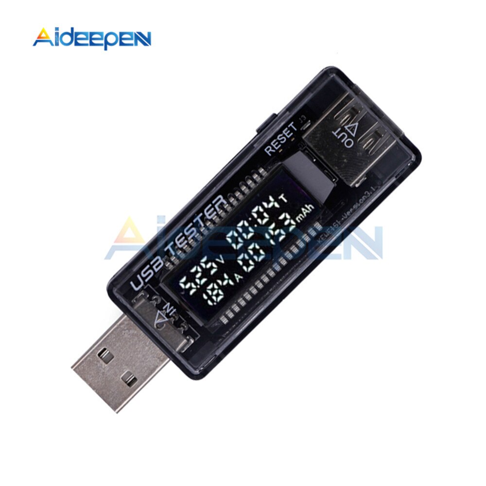 Vôn Kế 3 Trong 1 usb dc 4v ~ 20v Hiển Thị Thời Gian