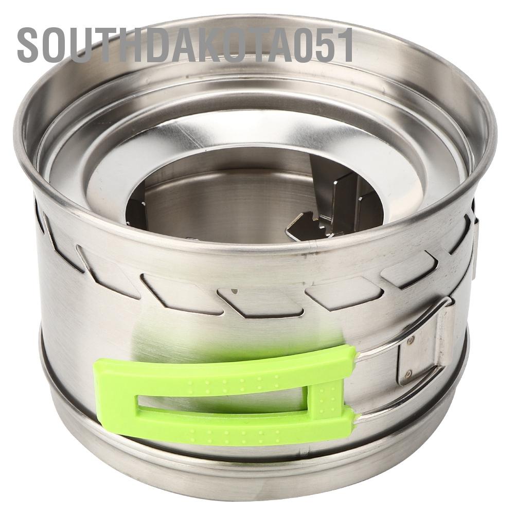 [Hàng Sẵn] Bếp Củi Di Động cắm trại ngoài trời chống gió Dùng Nấu ăn bằng thép không gỉ【Southdakota051】