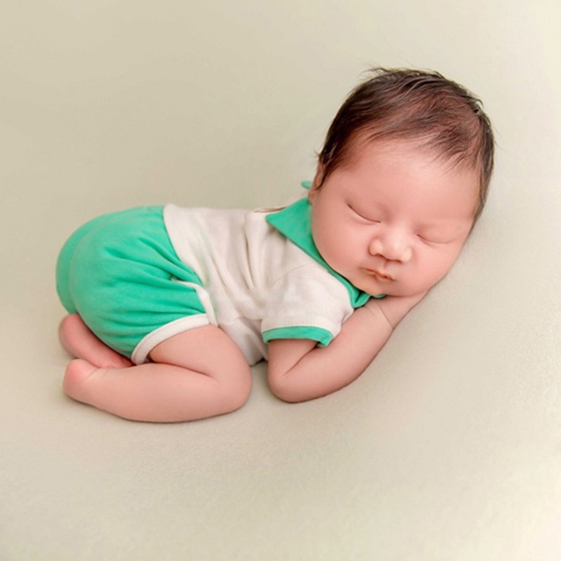 Set Áo Liền Quần + Quần Short + Mũ Beanie Dùng Làm Đạo Cụ Chụp Ảnh Cho Bé