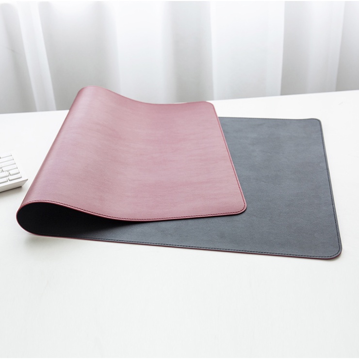 [Mẫu Mới Bo Viền] Miếng Lót Bàn Làm Việc DeskPad Da Cỡ Lớn Kiêm Bàn Di Chuột Máy Tính Mouse Pad Chống Nước Cao Cấp