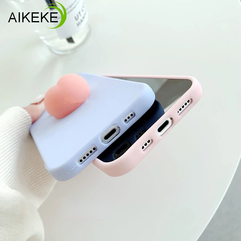 Ốp điện thoại silicon TPU hình quả đào 3D dễ thương cho Samsung Galaxy A31 A51 A71 A41 M31 M21 M30S A21S Peach S20 FE