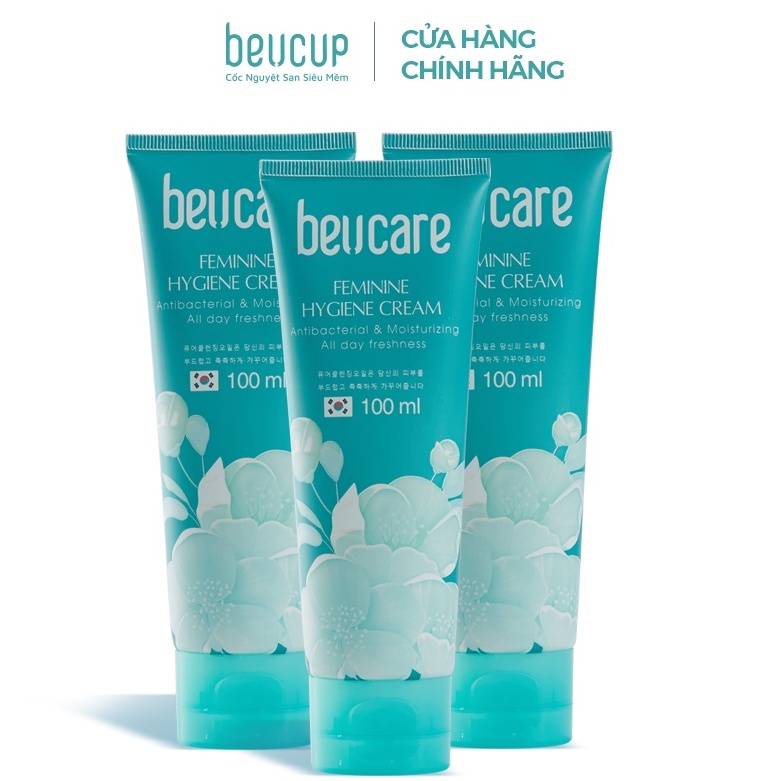 Combo 3 chai dung dịch vệ sinh phụ nữ BeUcare 100ml hương bạc hà, làm sạch dịu nhẹ, an toàn cho da