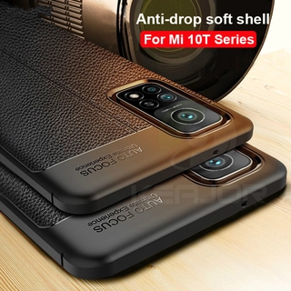 Ốp điện thoại Xiaomi Mi 10T 10 T Pro Lite 5G Vỏ giáp mềm bằng da Ốp điện thoại silicon chống sốc