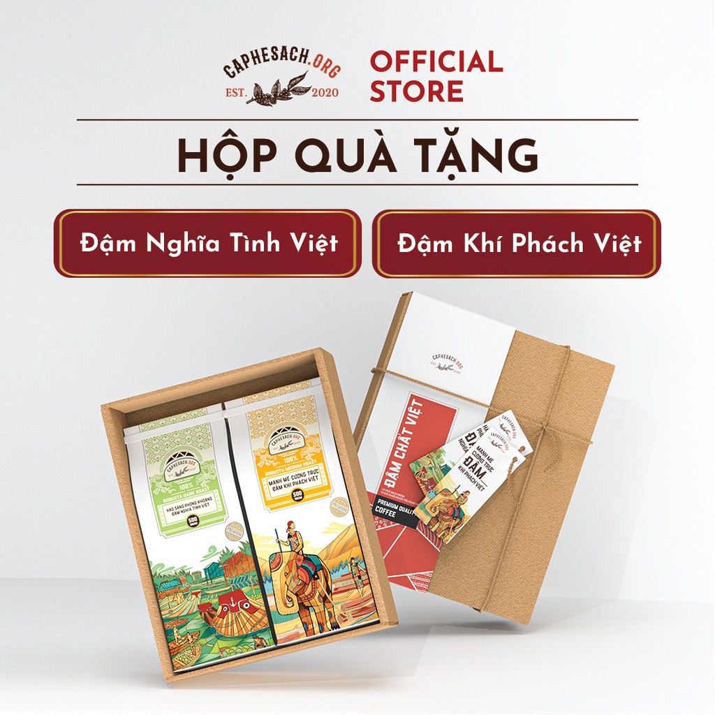 HỘP QUÀ TẶNG CÀ PHÊ PHA PHIN - 002