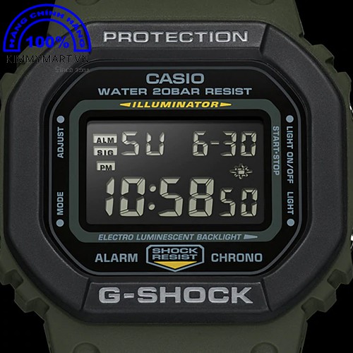 Đồng hồ G-Shock Casio Nam - Dây nhựa - Mặt điện tử - DW-5610SU-3 - Hàng chính hãng