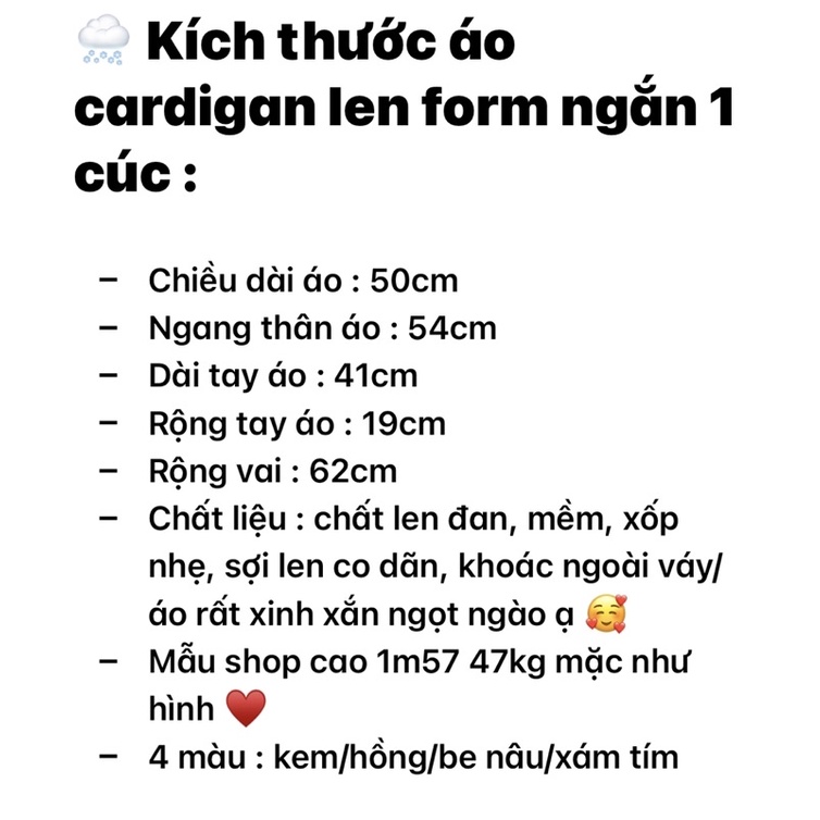 Áo cardigan len form ngắn 1 cúc (ảnh thật shop chụp kèm video)