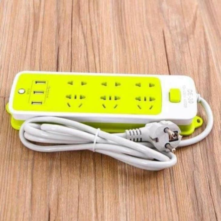 Ổ cắm điện đa năng chống giật với 3 cổng USB 6 ổ cắm điện Bình Nguyên  BN